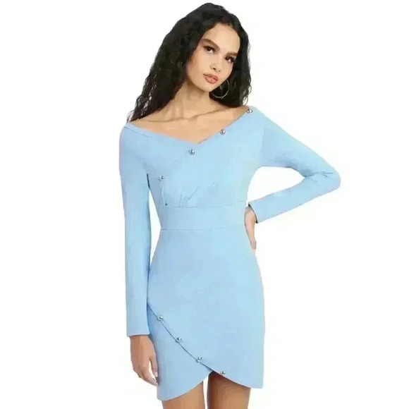 Bebe off-shoulder sheath dress - Picture 1 of 9